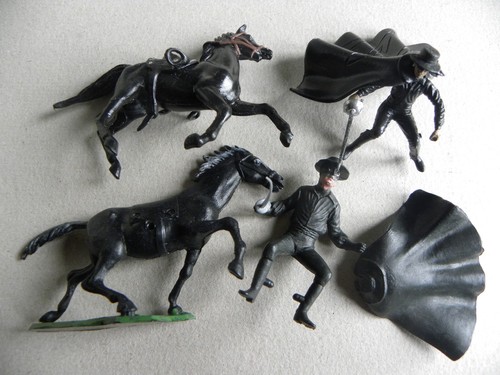 Plastikmodell zorro mit umhang - zorro,